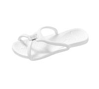 Pantoufles de voyage pliables pour homme et femme - Antidérapantes - Pratique pour l'intérieur et la salle de bain - Pour l'été - Plage - Piscine - Intérieur et extérieur, blanc, 36 1/3 EU