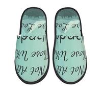 Pantoufles De Voyage Tous Ceux Qui Errent Ne Sont Pas Perdus¹ Portative Pantoufles En Coton Légers Chaussons D'Intérieur Pour Homme Automne Spa L