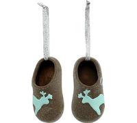 Pantoufles Déco Marron 9,5cm 6 pcs Décoration Noël Bijoux Pendentif
