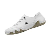 Pantoufles décontractées pour homme - Respirantes - Confortables - Plates - Bout rond - Pour tous les jours - Chaussures, Blanc., 49 EU