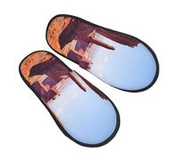 Pantoufles Désert Américain De L'Arizona Avec Semelle Caoutchouc Pantoufles En Coton Épais Slippers Pour Unisex Hôtels La Maison L