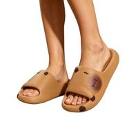 Pantoufles d'été Chat Mignonnes à Motif Dessin animé, Sandales Plates pour Couples, Chaussures Confortables avec Soutien de la voûte Plantaire