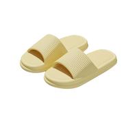 Pantoufles d'été d'intérieur antidérapantes avec semelle souple et pantoufles d'extérieur pour homme et femme, jaune, 39 EU