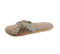 Pantoufles d'été en lin pour femme - Légères - Antidérapantes - En feutre - Pour les loisirs - Chaussures d'été - Chaussures de plage - Tongs d'été