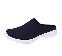 Pantoufles d'été légères et respirantes pour femme - Chaussures de loisirs confortables - Sabots - Coussin d'air - Chaussures orthopédiques pour diabétiques - Chaussures de randonnée à l'arrière, bleu