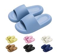 Pantoufles d'été pour femme - Antidérapantes - Semelle souple - Sandales confortables - Respirantes - Sabots décontractés - Plateforme - Pour l'intérieur, bleu ciel, 40 EU