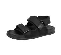 Pantoufles d'été pour homme avec fond non souple pour la conduite, les loisirs, la plage, les sandales de pêcheur, larges, Noir , 8 UK 3X-Narrow