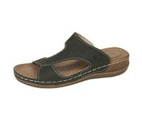 Pantoufles d'été rétro à tête ronde creuse simple un mot bout ouvert talon compensé sandales légères à fond épais chaussures de plage de vacances pantoufles décontractées pantoufles thermiques