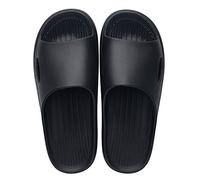 Pantoufles d'extérieur Pantoufles de bain Couples Maison Épais Semelles souples Pas Chaussons pour hommes Chaussures pour hommes 50, Noir , 46 EU
