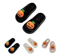Pantoufles d'Halloween citrouille pour femme - Pantoufles à bout ouvert - Pantoufles d'intérieur ou d'extérieur en mousse à mémoire de forme pour intérieur ou extérieur, rose, 39 1/3 EU