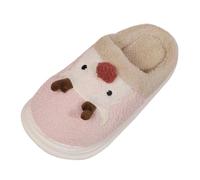 Pantoufles d'hiver à plateforme pour femme, Rose, 42 EU