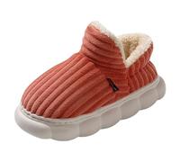 Pantoufles d'hiver à semelle épaisse pour femmes, chaussures d'intérieur chaudes en mousse à mémoire de forme pour dames, chaussures de chambre à doublure moelleuse antidérapante, pantoufles en