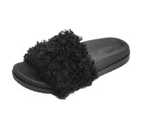 Pantoufles d'hiver antidérapantes en peluche à carreaux noirs et rouges | Chaussons chauds et confortables avec rembourrage en mousse à mémoire de forme de cœur, cerise, papillon, pour homme et femme