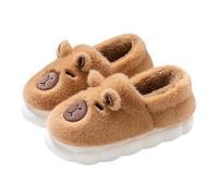 Pantoufles d'hiver chaudes en peluche pour homme et femme - Chaussons en feutre doux et confortables avec protection du talon - Design mignon de dessin animé - Pour l'intérieur et l'extérieur