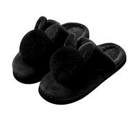 Pantoufles d'hiver chaudes pour femme - En mousse à mémoire de forme - Pour la maison - Pieds larges - Doux et antidérapants - Décontractés - Pour l'intérieur et l'extérieur, Noir , 41 EU