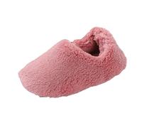 Pantoufles d'hiver chaudes pour femme - Pour homme et femme - Avec le même paquet de chaussons chauds en coton - Pour l'intérieur - Pour femme, Rose, 42 EU