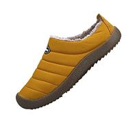 Pantoufles d'hiver confortables en mousse à mémoire de forme pour homme avec doublure en fourrure - Antidérapantes - Confortables - Chaudes et imperméables - En coton - Pour intérieur et extérieur, C