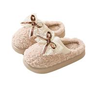 Pantoufles d'hiver confortables et élégantes pour femme - Blanc, beige, 36 EU