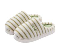 Pantoufles d'hiver élégantes en peluche pour femme, vert, 36 EU
