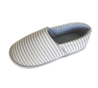 Pantoufles d'hiver en polaire pour femme - Pantoufles à enfiler - Chaussures de santé en peluche - Chaussures de soins douillettes - Antidérapantes - En coton - Légères et confortables, gris, 42 EU