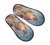 Pantoufles D'Hiver Faucon Pèlerin Falco Unisexe Pantoufles En Coton Lavables Maison Slippers Pour Invité Automne Camping M