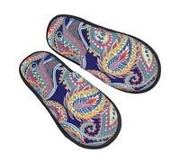 Pantoufles D'Hiver Ornement Floresal Pai-Sley Cozy Hiver Pantoufles Peluche Chausson Hotel Pour Chambre Hôtel Automne M