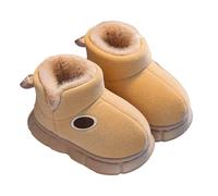 Pantoufles d'Hiver pour Enfants Filles et Garçons, Tout Simplement Chauds et Antidérapants, Chaussures Bottes d'Hiver Chaudes et Doublées, Bottines Décontractées pour Tout-Petits (White, 9.5-10 Years)