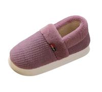 Pantoufles d'hiver pour femme - Chaudes, confortables et chaudes - En coton - Avec semelle souple et semelle épaisse - Pour hommes et femmes - Dans le même style - Animaux tout compris, lilas, 37.5 EU