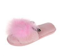 Pantoufles d'hiver pour femme - Chaussures de loisirs - Thermiques - Unisexe - En feutre - Pour l'intérieur - Fermés - Antidérapants - Confortables, Rose, 42 EU