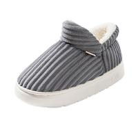 Pantoufles d'hiver pour femme - En peluche - Fermées - En coton - Chaussons moelleux - En feutre épais - Pour chambre à coucher - Chaussures d'extérieur douillettes, gris, 42 EU