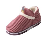 Pantoufles d'hiver pour femme - Pantoufles fermées - Chaudes - Doublées - En mousse à mémoire de forme - Confortables - En feutre - En peluche, Rose vif 93, 36 EU