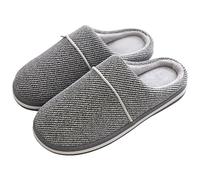 Pantoufles d'hiver pour Hommes Couple pour Un Usage Domestique Pantoufles en Coton Doux Chaud avec Une Sensation de Marcher sur Les excréments Pantoufles en Cuir pour Hommes 12