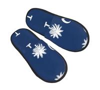 Pantoufles D'Hôtel Drapeau De La Caroline Du Sud Portative Pantoufles D'Hiver Unisexe Chaussons D'Intérieur Pour Intérieur Hôtel Chambre M