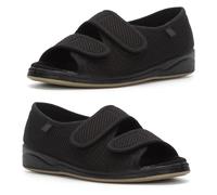 Pantoufles Diabétiques Extra Larges pour Femmes pour l'Arthrite des Pieds Chaussures d'Été Respirantes Antidérapantes Pantoufles Ajustables, Sandales pour Bout Ouvert de Rééducation