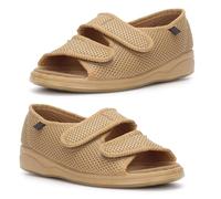 Pantoufles Diabétiques Extra Larges pour Femmes pour l'Arthrite des Pieds Chaussures d'Été Respirantes Antidérapantes Pantoufles Ajustables, Sandales pour Bout Ouvert de Rééducation