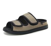 Pantoufles diabétiques pour femmes et hommes - Coupe extra large - Sandales de chirurgie - Chaussures de chirurgie - Sandales en mousse à mémoire de forme - Sandales réglables à bout ouvert - Sandales