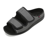 Pantoufles diabétiques pour femmes et hommes - Coupe extra large - Sandales de chirurgie - Chaussures de chirurgie - Sandales en mousse à mémoire de forme - Sandales réglables à bout ouvert - Sandales