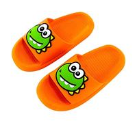 Pantoufles dinosaures pour enfants - Chaussons de plage mignons pour enfants non garçons filles chaussures d'été sandales en gelée pour filles taille 3, Orange, 34 EU