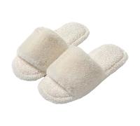 Pantoufles d'intérieur à bout ouvert pour femme | Pantoufles en peluche pour femme | Chaussures d'intérieur confortables | Sliders moelleux unisexes | Pantoufles d'intérieur à bout ouvert | Chaussures