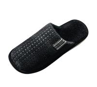 Pantoufles d'intérieur antidérapantes en coton pour homme, printemps, automne et hiver, chaussons d'intérieur en mousse à mémoire de forme, Noir , 39 1/3 EU