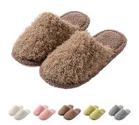 Pantoufles d'intérieur douces pour femme - Pantoufles pelucheuses en peluche antidérapantes pour chambre à coucher - Sliders d'intérieur ultra doux pour le bain et la maison - Pantoufles confortables