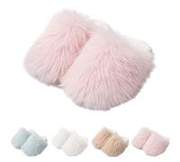 Pantoufles d'intérieur en peluche pour femme avec semelle souple confortable et chaude - Sliders d'hiver moelleux ultra confortables - Pantoufles pelucheuses à bout fermé - Pantoufles thermiques pour