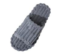Pantoufles d'intérieur en velours côtelé pour femme commerce extérieur à une ouverture à bout ouvert pour adultes hommes femmes couple pantoufles antidérapantes confortables, 05 Gris, 37 EU