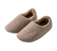 Pantoufles d'intérieur Moelleuses Women Plush Closed Back Indoor Slippers | Curly Fleece Slip On Loafer Slippers Comfortable Non-Slip for Autumn Winter