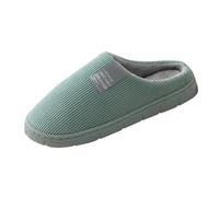 Pantoufles d'intérieur pour femme avec semelle souple - Pantoufles d'hiver en peluche antidérapante - Pantoufles d'intérieur chaudes en mousse à mémoire de forme - Confortables, vert menthe, 39 2/3 EU