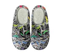 Pantoufles d'intérieur pour Halloween - Terreur - Chaussons heureux - Pantoufles confortables et effrayantes - Pour l'intérieur et l'extérieur - Pantoufles de Noël - Pantoufles chaudes et tendance