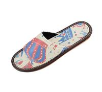 Pantoufles d'intérieur ultra légères et mignonnes avec drapeau de la couronne du 4 juillet, pour voyage, hôtel, fête, invités mocasines para mujer, Drapeau Union Jack couleur 4 juillet Jour de