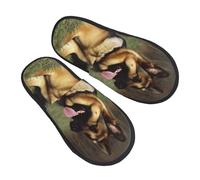 Pantoufles En Coton Berger Allemand Confortable Slippers Légers Pantoufles Pour D'Intérieur La Maison Chambre L