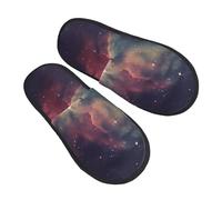 Pantoufles En Coton Champ D'Étoiles Dans L'Espace Lointain Anti Odeur Chaussons Maison Doux Pantoufles Pour Hiver Unisex Hôtels L