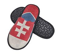 Pantoufles En Coton Drapeaux Slovaques Chausson Hiver Chaude Chaussons Confortable Maison Slippers Pour Maison, Chambre, Hôtel L